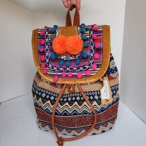 NWT Colorful Bohemian Backpack